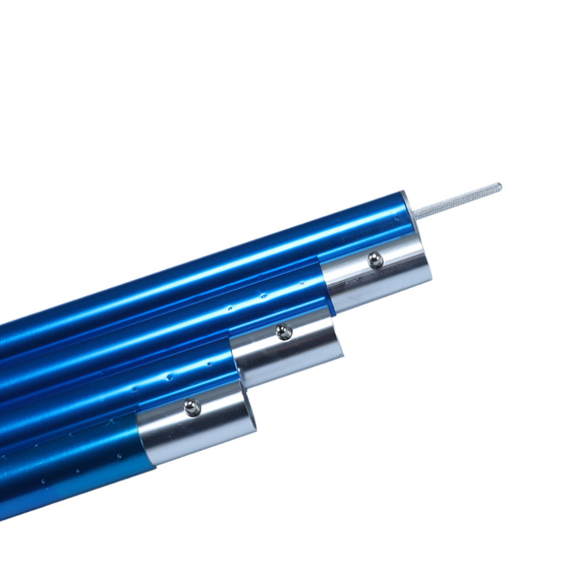  Sky Blue Anodized 4-Section Aluminum Canopy Pole