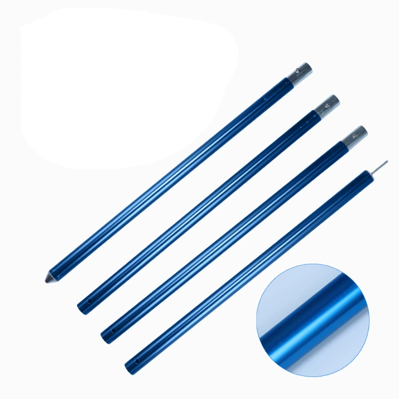  Sky Blue Anodized 4-Section Aluminum Canopy Pole