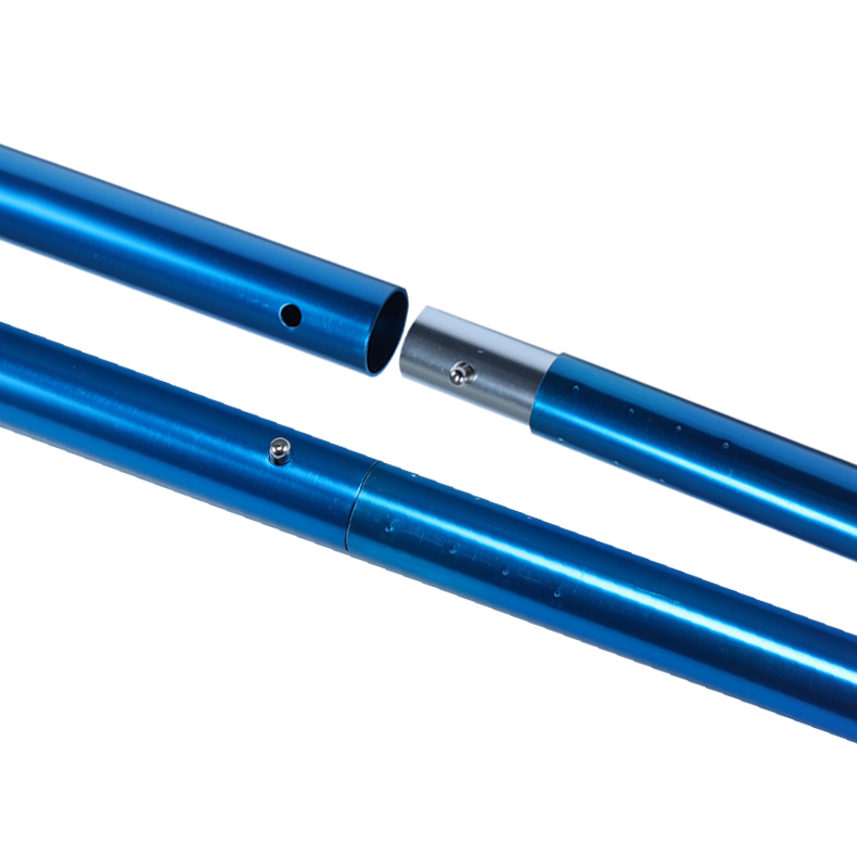  Sky Blue Anodized 4-Section Aluminum Canopy Pole